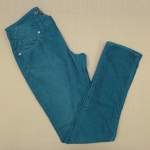 Silver Mid Rise Suki Skinny Corduroy Pants